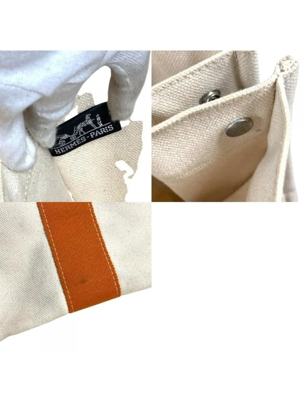 Hermes Handbag Bora PM Canvas Orange